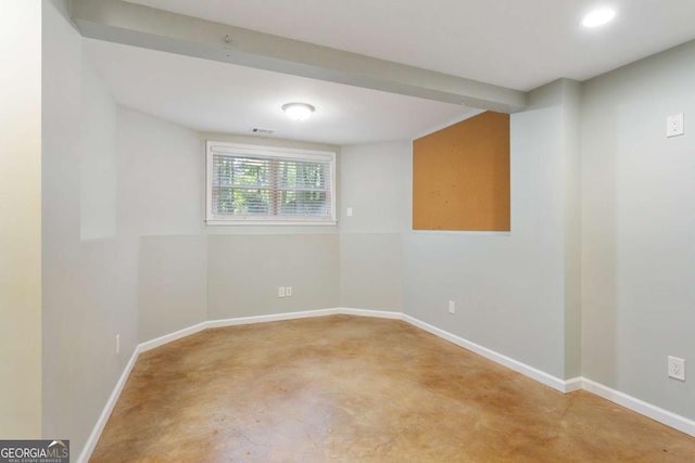 5007 Highland Oaks Ct SE, Smyrna, GA 30126 - spare room with concrete floors and recessed lighting