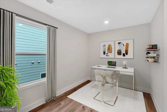 550 Azalea Xing, Dallas, GA 30132 - home office featuring wood finished floors and recessed lighting