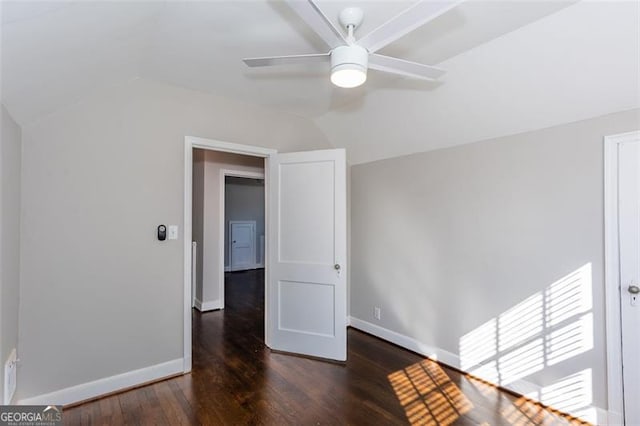 469 Mellview Ave, Atlanta, GA 30310 - unfurnished room featuring vaulted ceiling, wood finished floors, and ceiling fan