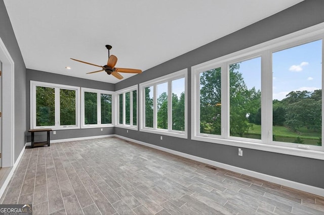 67 Mcnelley Dr, Morganton, GA 30560 - unfurnished sunroom featuring plenty of natural light, wood finished floors, and recessed lighting