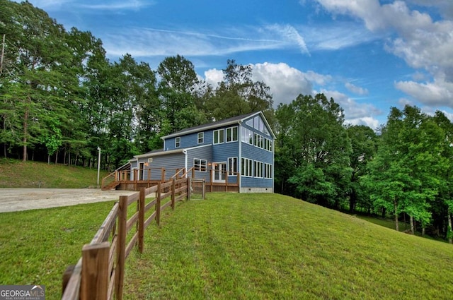 67 Mcnelley Dr, Morganton, GA 30560 - view of front of house with a front yard and crawl space