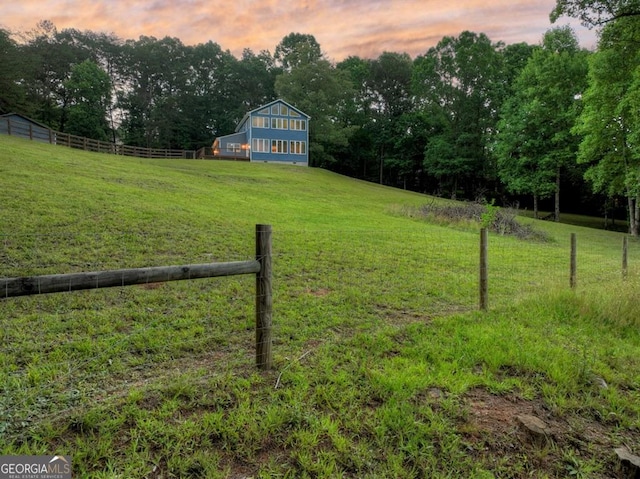 67 Mcnelley Dr, Morganton, GA 30560 - yard at dusk featuring a rural view