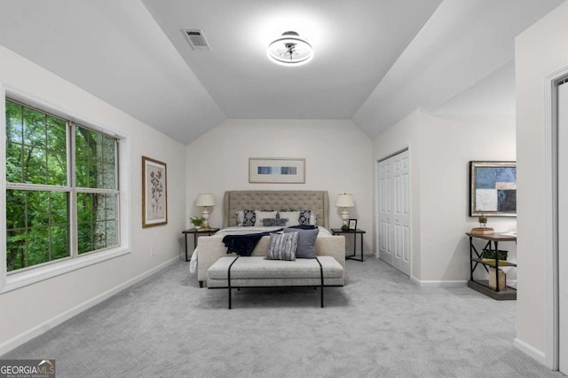 5560 Pilgrim Point Ext, Cumming, GA 30041 - bedroom featuring light colored carpet and lofted ceiling