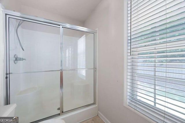 5069 Kathryn Glen Dr, Acworth, GA 30101 - full bath featuring a stall shower and plenty of natural light
