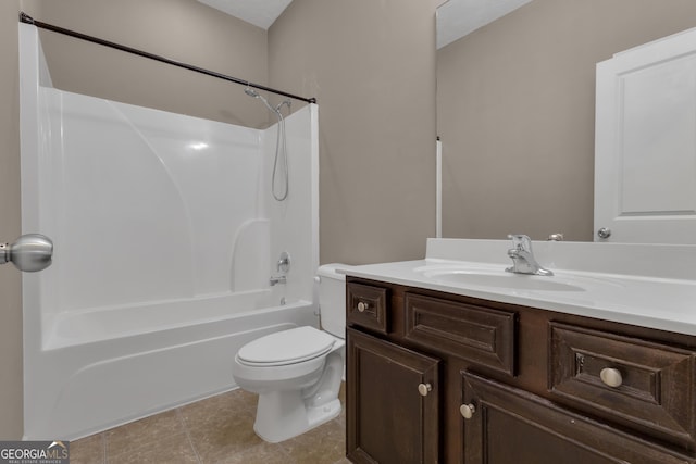 502 Creekside Dr, Lagrange, GA 30240 - full bathroom with vanity,  shower combination, and tile patterned floors