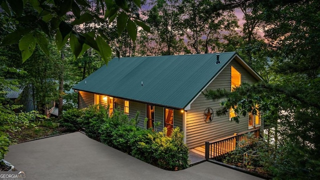 128 Overlake Ct, Morganton, GA 30560 - view of front of property featuring a metal roof