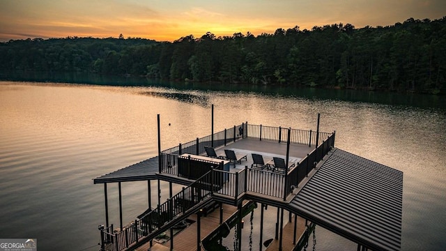 128 Overlake Ct, Morganton, GA 30560 - dock with a water view and a view of trees