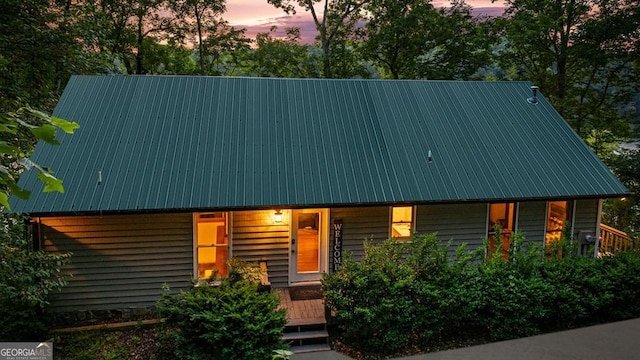 128 Overlake Ct, Morganton, GA 30560 - rustic home featuring a metal roof
