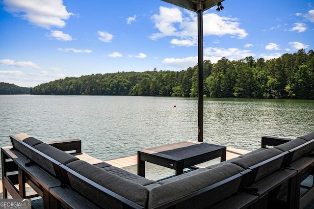 128 Overlake Ct, Morganton, GA 30560 - dock area featuring a view of trees and a water view