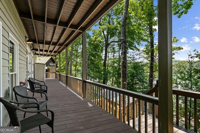 128 Overlake Ct, Morganton, GA 30560 - view of wooden terrace