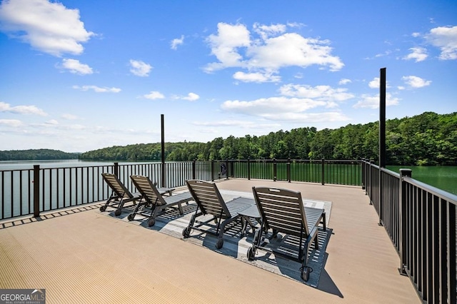 128 Overlake Ct, Morganton, GA 30560 - view of patio with a view of trees and a water view