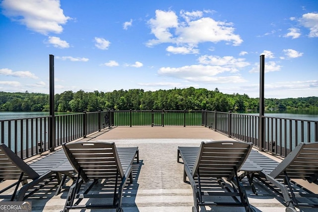 128 Overlake Ct, Morganton, GA 30560 - view of patio featuring a water view