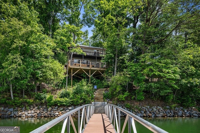 128 Overlake Ct, Morganton, GA 30560 - back of house featuring a water view