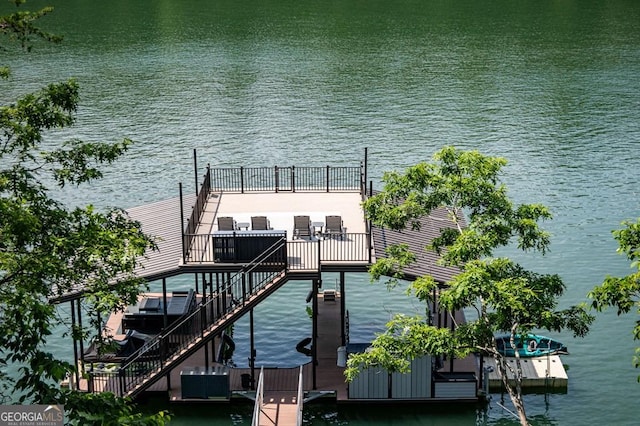 128 Overlake Ct, Morganton, GA 30560 - dock with stairs and a water view