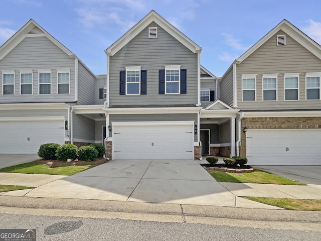 36 Crescent Chase, Dallas, GA 30157 - view of front facade featuring an attached garage, driveway, and brick siding