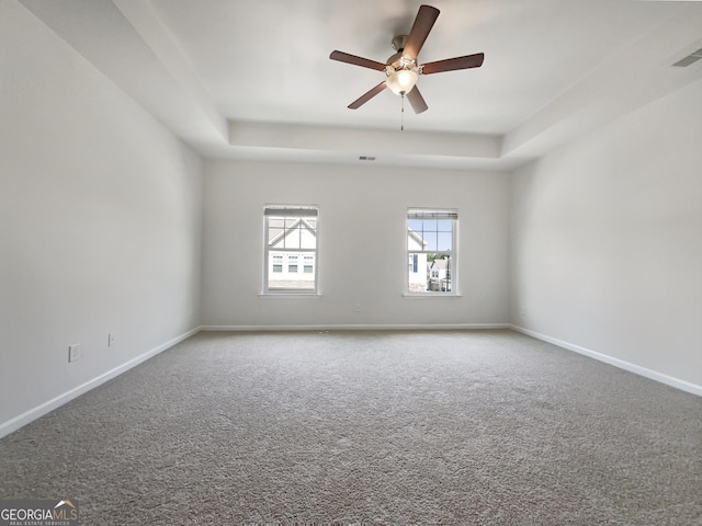 36 Crescent Chase, Dallas, GA 30157 - spare room with a raised ceiling, carpet floors, and ceiling fan
