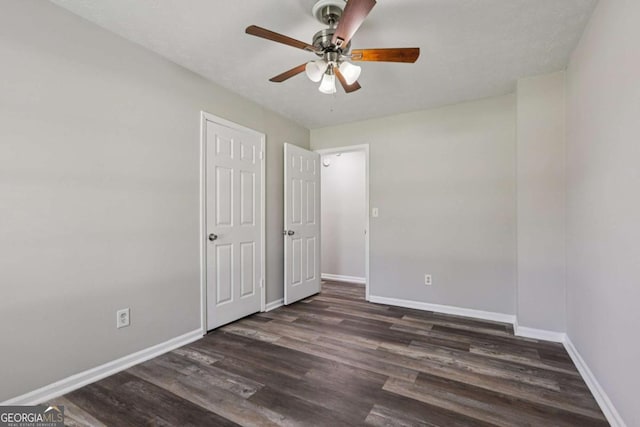 2849 Snapfinger Rd, Decatur, GA 30034 - unfurnished bedroom with wood finished floors and a ceiling fan
