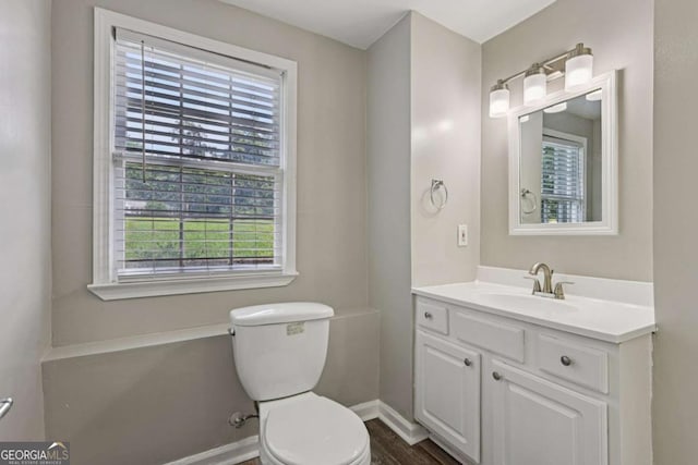 2849 Snapfinger Rd, Decatur, GA 30034 - half bathroom with vanity and wood finished floors
