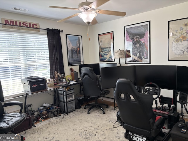 44 Hawk Spring Dr SW, Rome, GA 30165 - office featuring ceiling fan