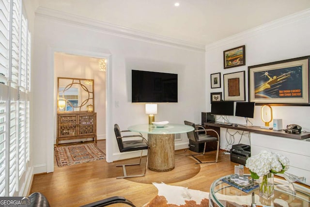 1833 N Rock Springs Rd NE, Atlanta, GA 30324 - living area featuring ornamental molding and wood finished floors