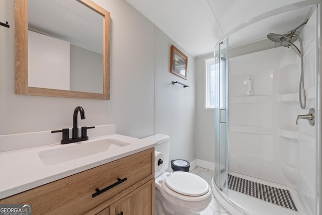 103 Fawn Ct, Eatonton, GA 31024 - full bath featuring a stall shower, vanity, and tile patterned floors