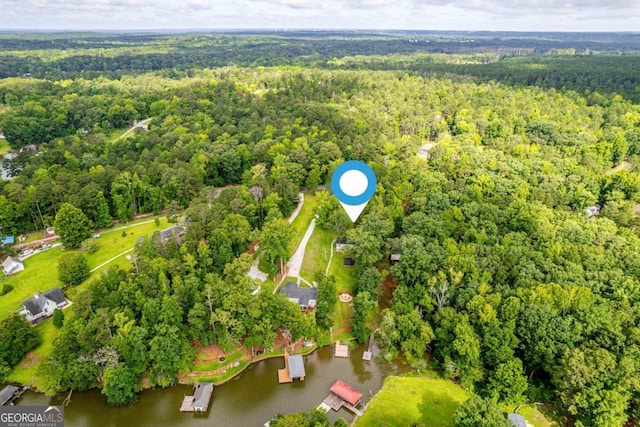103 Fawn Ct, Eatonton, GA 31024 - bird's eye view of a forest and a nearby body of water