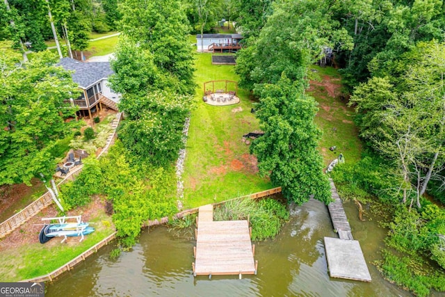 103 Fawn Ct, Eatonton, GA 31024 - view from above of property with a large body of water