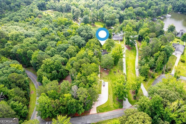 103 Fawn Ct, Eatonton, GA 31024 - aerial view of a nearby body of water and a heavily wooded area
