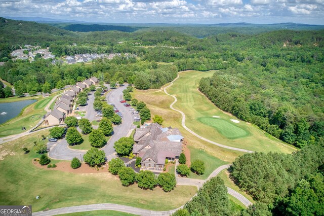 101 Pawnee St, Waleska, GA 30183 - aerial view of property and surrounding area featuring a nearby body of water and a golf club