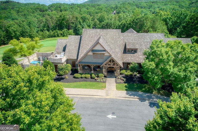 101 Pawnee St, Waleska, GA 30183 - view from above of property with a heavily wooded area