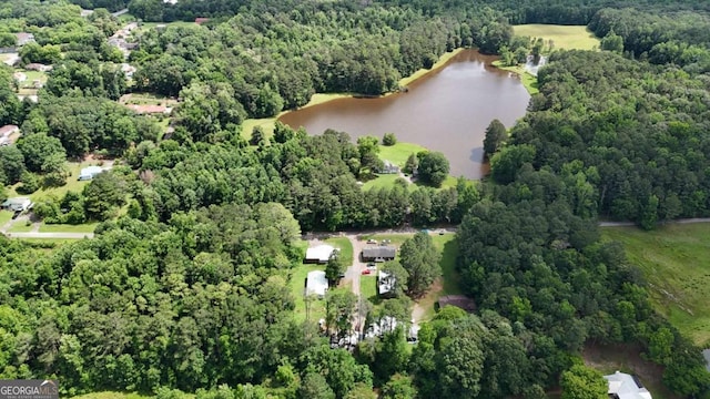 120 Foothill Dr, Dalton, GA 30720 - aerial overview of property's location with a heavily wooded area and a nearby body of water