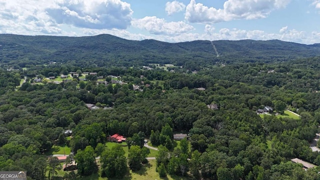 120 Foothill Dr, Dalton, GA 30720 - drone / aerial view of a heavily wooded area and a mountain backdrop