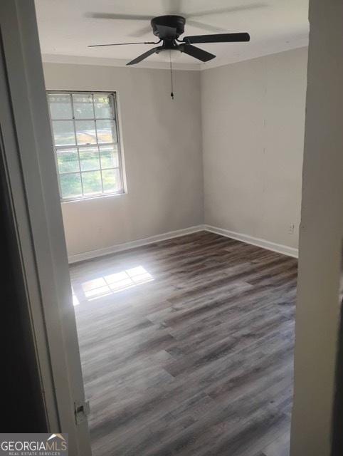 120 Foothill Dr, Dalton, GA 30720 - spare room with a ceiling fan and dark wood-style floors