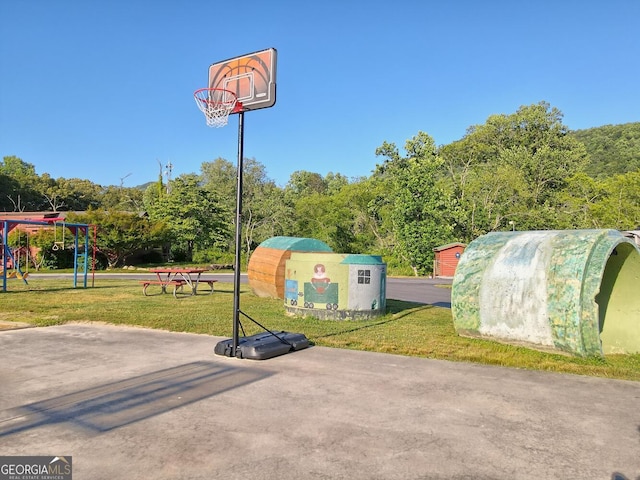 77 Falls View Dr, Dillard, GA 30537 - view of sport court featuring a yard