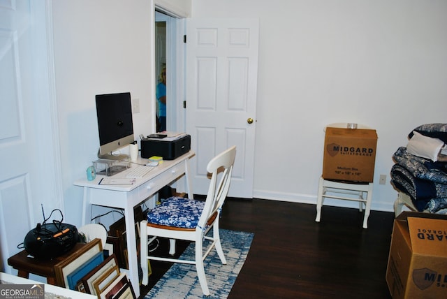2887 Florence Dr, Gainesville, GA 30504 - office area with wood finished floors and baseboards