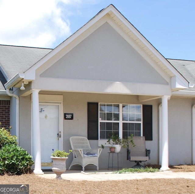 2887 Florence Dr, Gainesville, GA 30504 - entrance to property featuring stucco siding and a porch