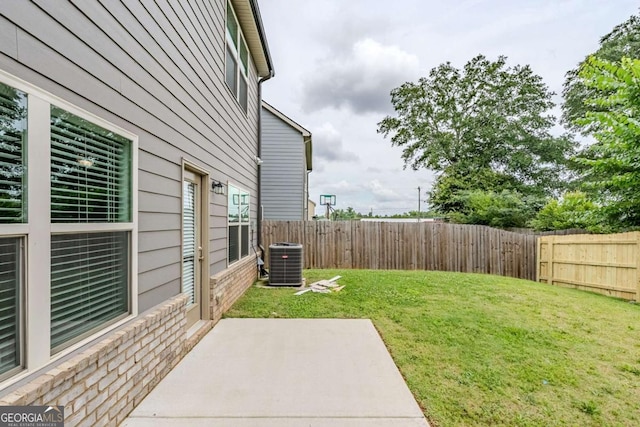 2317 Church St, Hampton, GA 30228 - fenced backyard with a patio area