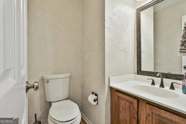 118 Whitfield Run, Peachtree City, GA 30269 - bathroom with vanity and a textured wall