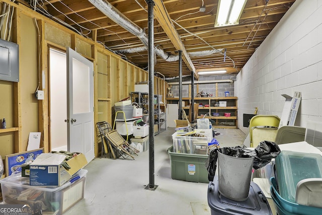 118 Whitfield Run, Peachtree City, GA 30269 - unfinished below grade area featuring concrete block wall