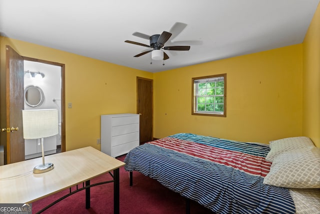 1290 Shadowlawn Dr NE, Conyers, GA 30012 - bedroom with carpet floors and a ceiling fan