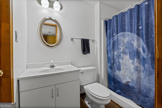 1290 Shadowlawn Dr NE, Conyers, GA 30012 - full bathroom with vanity and a shower with shower curtain