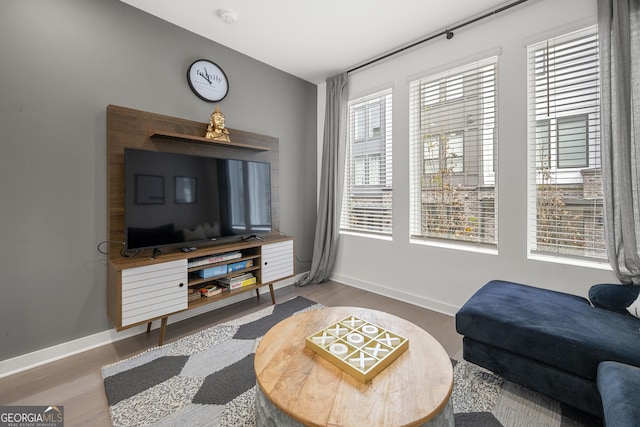 383 Pratt Dr Unit 506, Atlanta, GA 30315 - living room with baseboards and wood finished floors