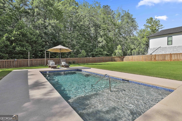 459 N Cove Dr, Newnan, GA 30263 - view of swimming pool featuring a fenced backyard and a patio