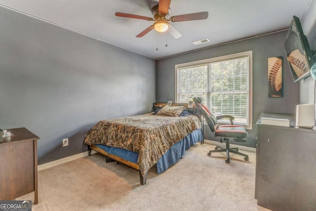 119 Creekside Vw, Hiram, GA 30141 - bedroom featuring carpet floors and ceiling fan