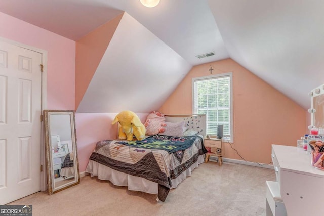 119 Creekside Vw, Hiram, GA 30141 - bedroom with vaulted ceiling and light colored carpet