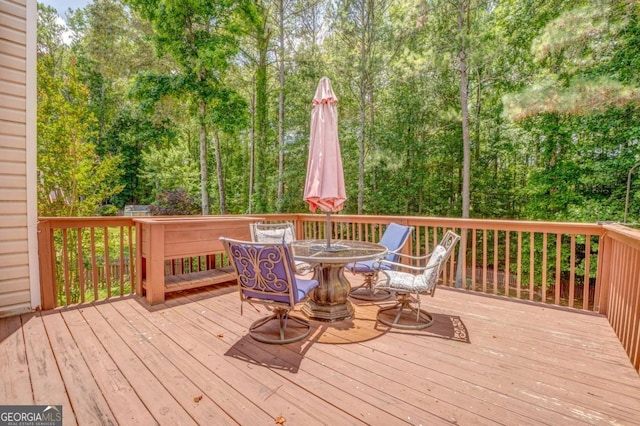 119 Creekside Vw, Hiram, GA 30141 - wooden deck with outdoor dining space
