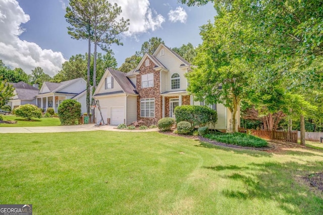119 Creekside Vw, Hiram, GA 30141 - view of front facade featuring concrete driveway, a garage, and brick siding
