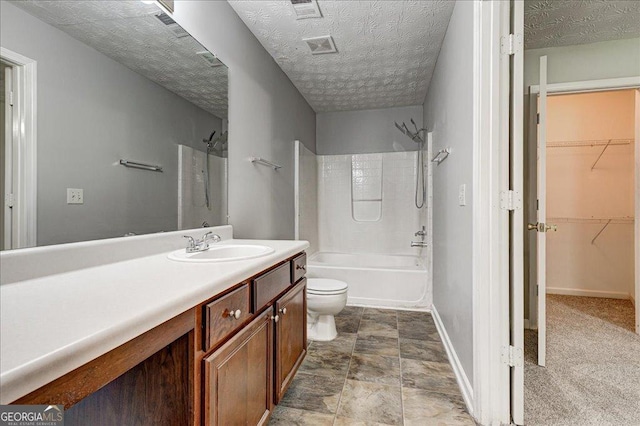 2898 Cedar Trace Dr, Ellenwood, GA 30294 - full bath featuring vanity, bathtub / shower combination, and a walk in closet