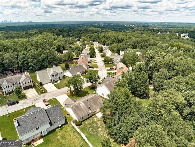 2898 Cedar Trace Dr, Ellenwood, GA 30294 - aerial view of residential area featuring a heavily wooded area