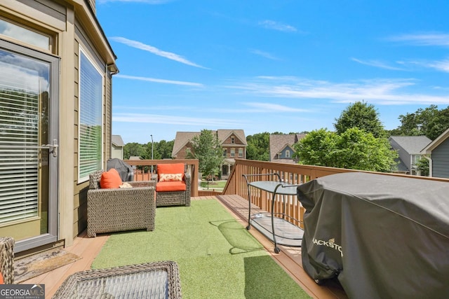 218 Ballymore Ln, Acworth, GA 30102 - view of patio / terrace featuring a grill and a wooden deck